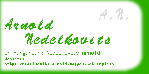 arnold nedelkovits business card